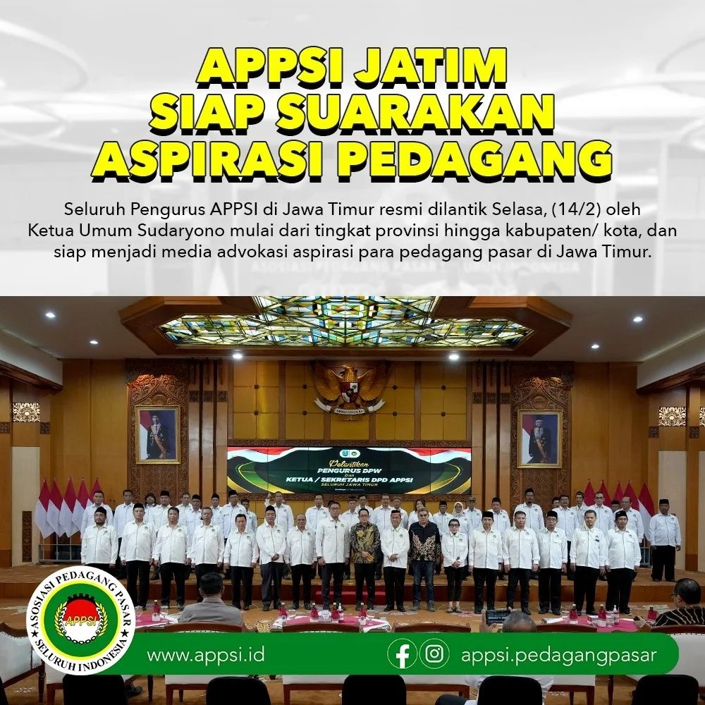 pelantikan pengurus DPW APPSI Jawa TImur