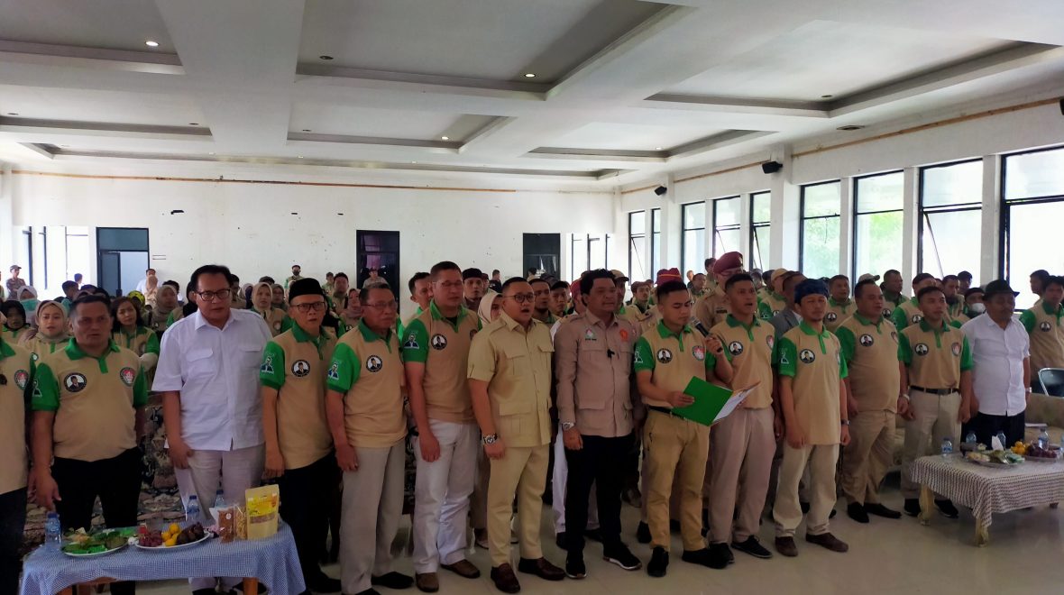 Ratusan Pedagang Sukabumi Mendeklarasikan Dukungan Prabowo Subianto Jadi Presiden