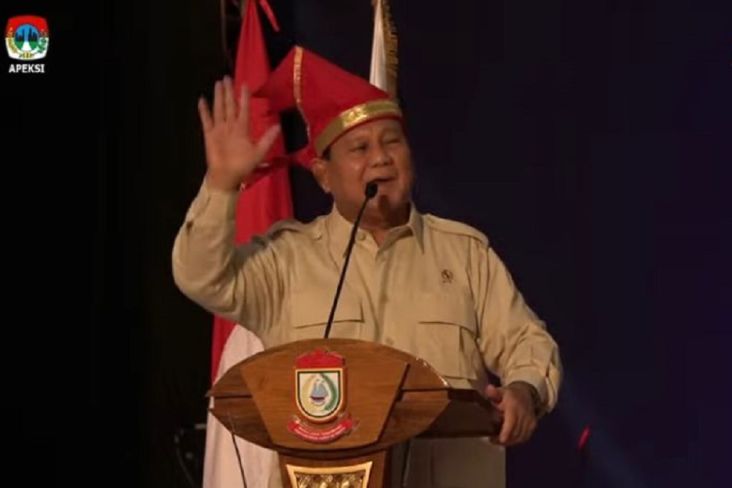 Menteri Pertahanan RI Prabowo Subianto hadir dalam Rakernas Apeksi 2023 di Makassar